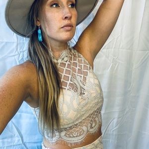 Niki Lace Skirt and Crop Top Set